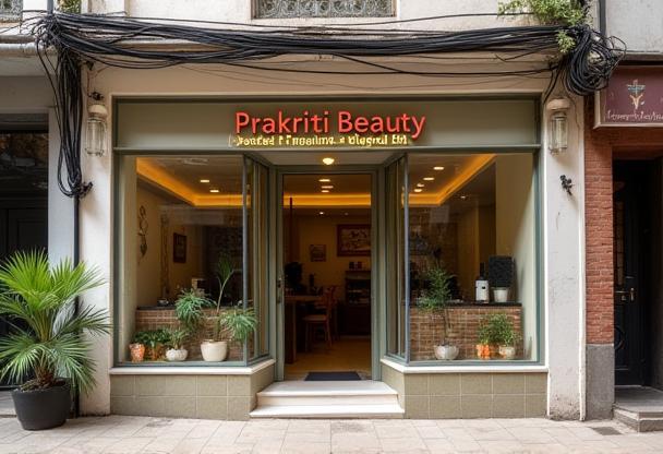Exterior view of Prakriti Beauty shop in Pune